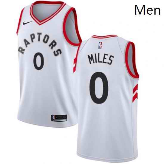 Mens Nike Toronto Raptors 0 CJ Miles Swingman White NBA Jersey Association Edition